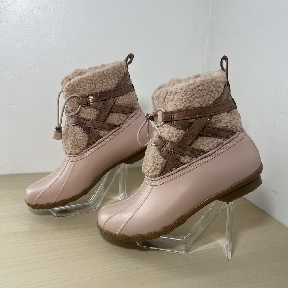 Sperry Medium Blush Pink Women's Saltwater Duck Booties, US 8.5 - Picture 3 of 6